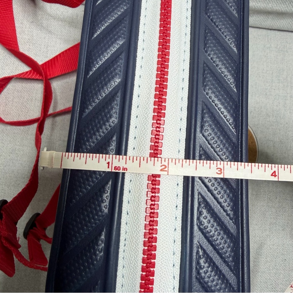 CROCS Navy Blue Mini Backpack with Red Strap - Picture 10 of 11